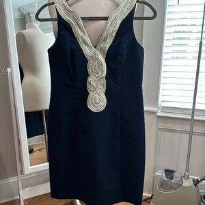 Just TaylorSz 4P Navy with metallic thread back zip never worn, too small for me